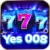 Yes 008 Game Official Logo, with a 777 text and the "Yes 008" written under it.